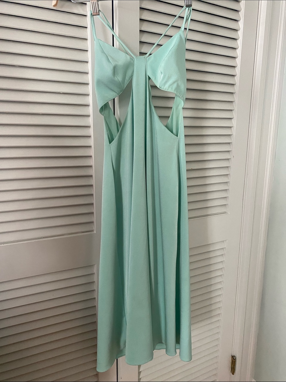 Mint Cutout Midi Slip Dress - Women’s Summer Midi
